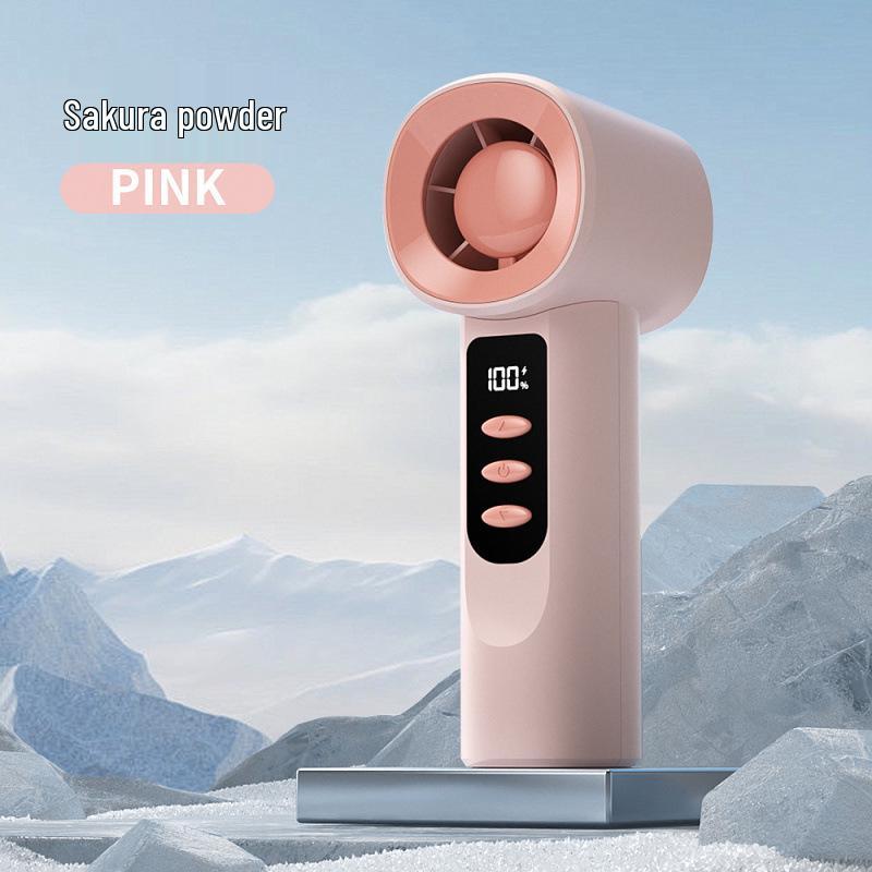 

Portable USB-Rechargeable Mini Handheld Turbo Fan with LED Display 123*53*44 mm