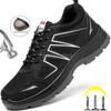Breathable Safety Shoes Men Women Work Sneakers Steel Toe Work Safety Boots Anti-Smash Mesh Work Shoes Security Footwear