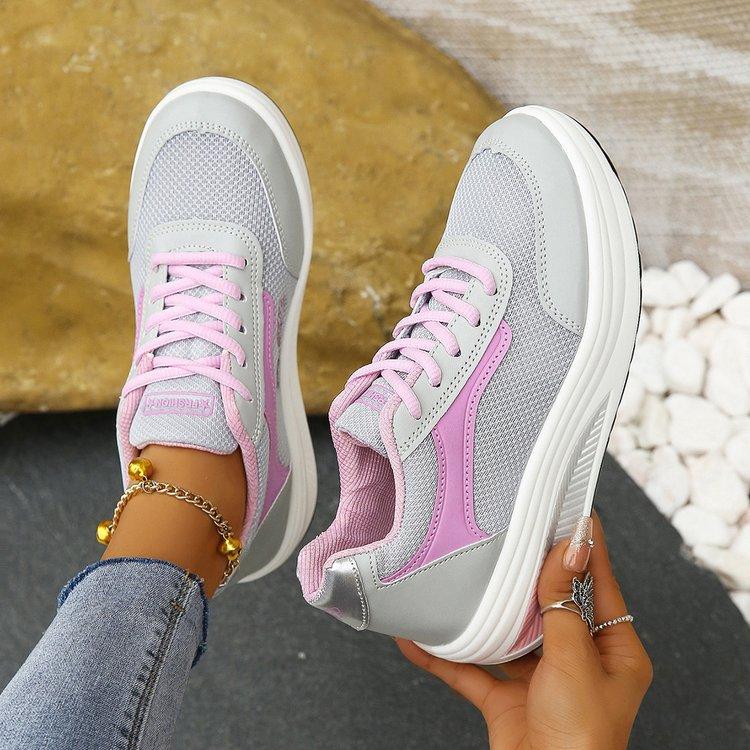 Large size sports single shoes women's spring and summer new breathable mesh lightweight outer wear casual single shoes women