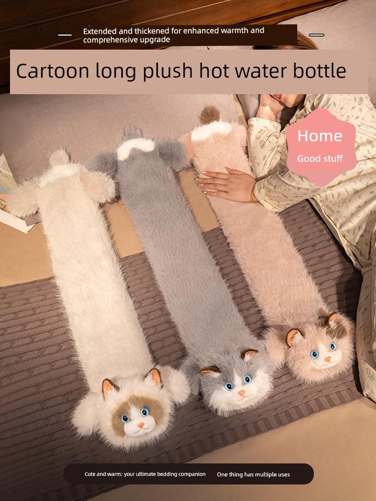 Long Hot Water Bottle for Bed Use, Extra-Long Version, Warm Compress, Water-Filled Hot Water Bag, Winter Foot Warmer, Bed Warmer