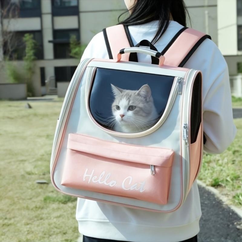 Pet windproof outdoor travel backpack suitable for cats and small pets, easy to carry, with soft padding, can be worn on both shoulders or as a
