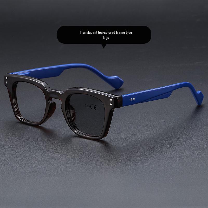 Unisex Japanese Multifocal Photochromic Blue Light Blocking Reading Glasses for Distance and Close-Up, Flat Lens, Senior-Friendly.