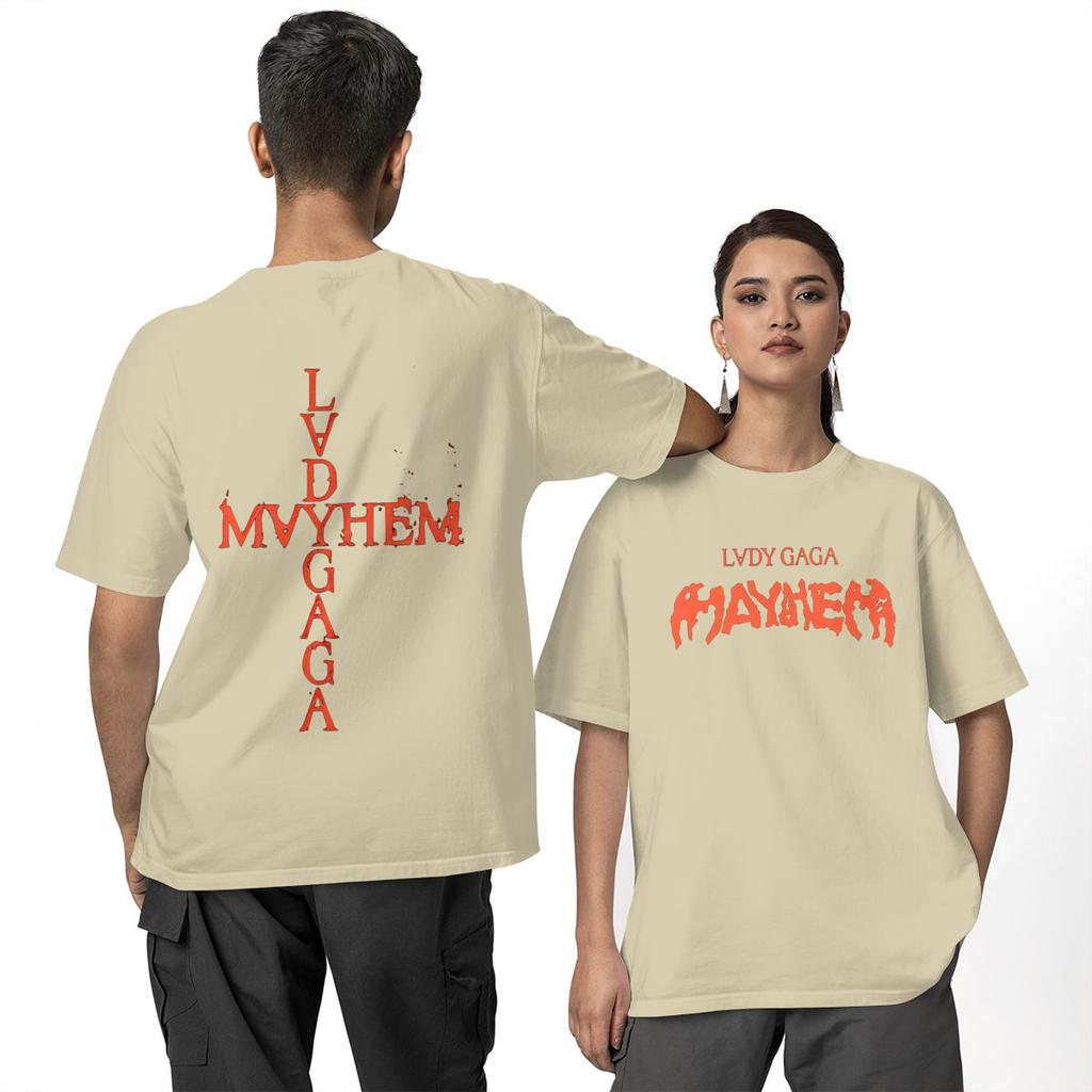 Lady Gaga Mayhem T-Shirt Male 2025 Tour Album Vintage Cotton T Shirts Beach O Neck Trending Tee Shirt Wholesale Oversized Tops