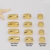14k Gold-Filled Beveled Rectangular Spacer Beads for DIY Jewelry Making