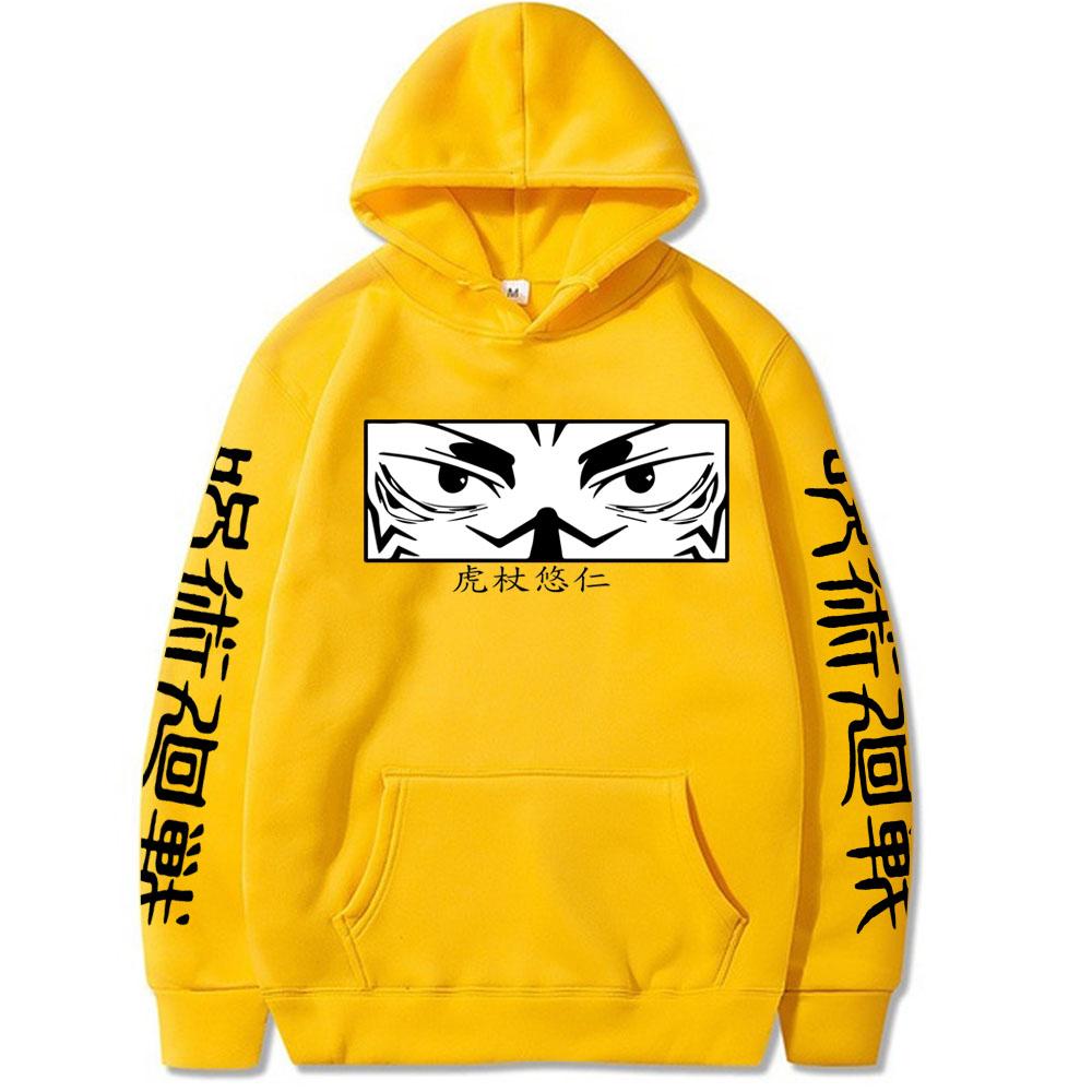 Jujutsu Kaisen Graphic Printed Hoodies Vintage Oversized Hooded Sweatshirt Long Sleeves Hoodie Men Women Clothes