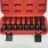 1/2" T-Type Air Impact Wrench Set: 8-Piece Pneumatic Hex Screwdriver & Socket Set for Auto Repair.