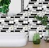 Self Stick Waterproof 3D Brick Wall Panels Vintage Design 30x30cm for Bathroom Fireplace Backsplash Home Decor