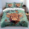 Highland Cow Art Print Set Multiple Sizes Kid'S And Adults' Bedroom Exquisite 3Pc Bedding Set, Gift