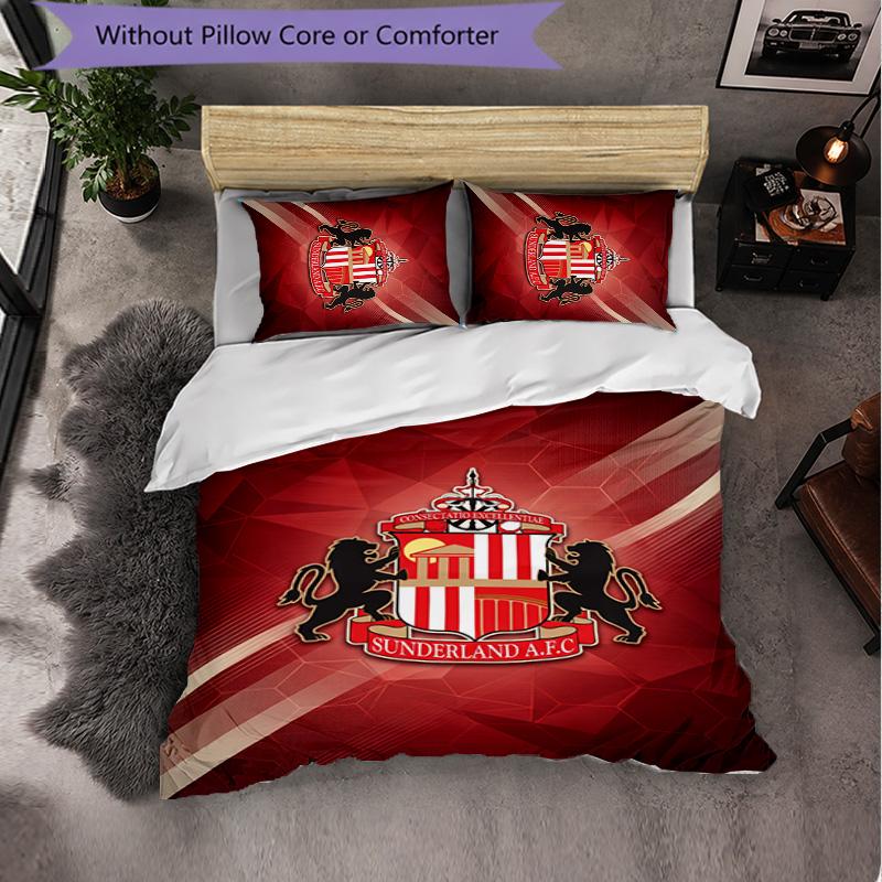 Biancheria da letto a tema Sunderland Set 3 pezzi Copripiumino Biancheria da letto decorativa per camera da adolescente Decorazione per la casa
