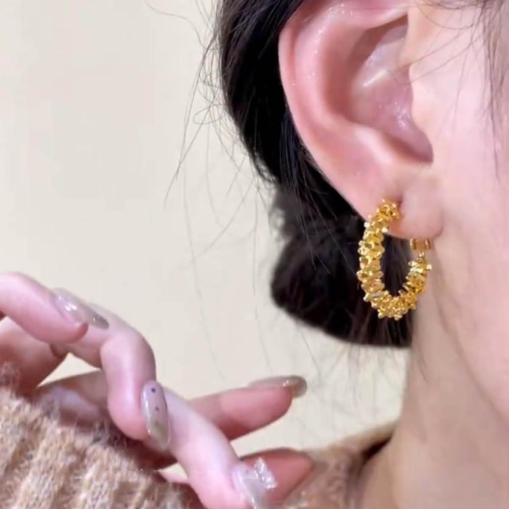 New Light Luxury [Broken Silver Earrings] Women's Style New Trend Starry Earrings with Female Design Sense