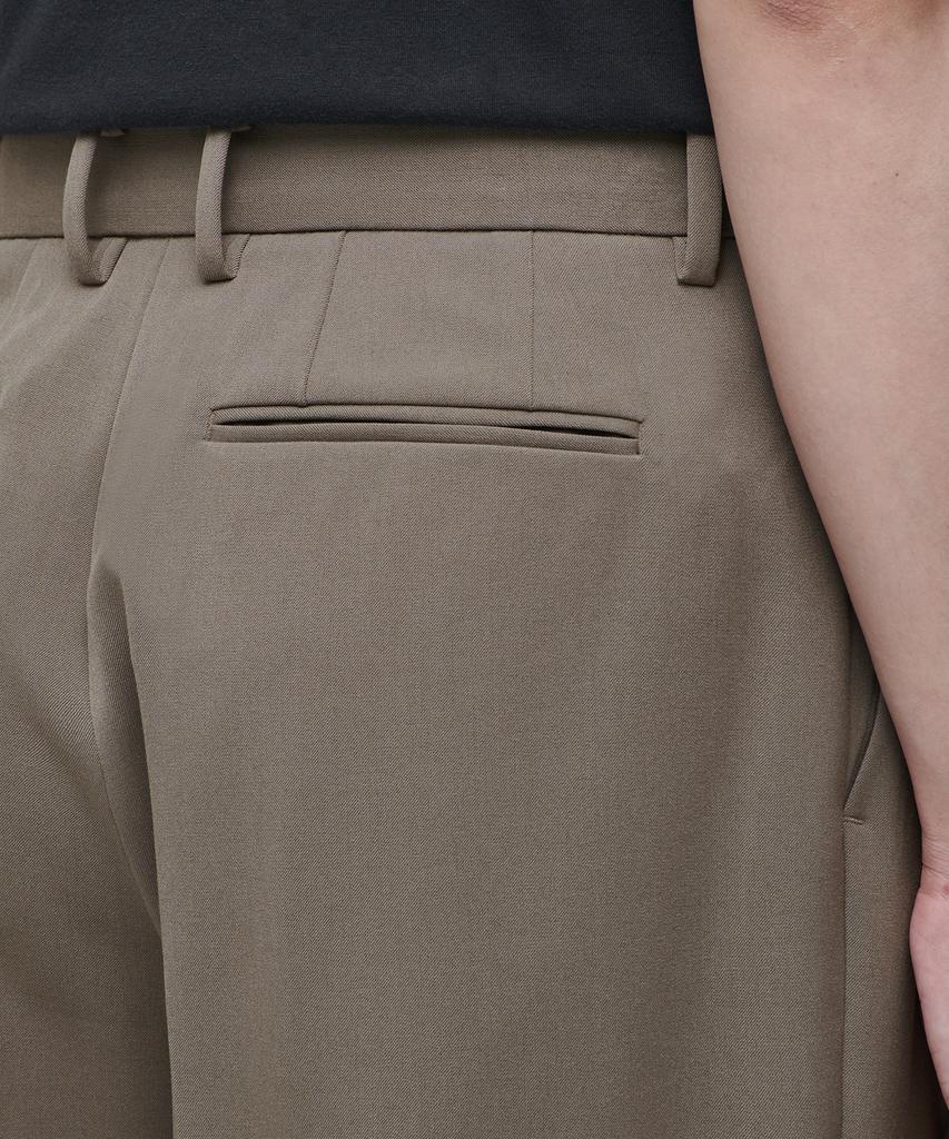 Musinsa Standard Side Adjust Two-Tuck Wide Slacks [Dusty Beige]