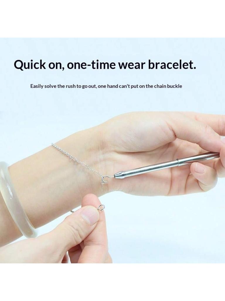 1 bracelet assist tool, bracelet tool, jewelry assist tool, bracelet connection tool, adjustable bracelet clasp, easy-to-use accessory assist tool