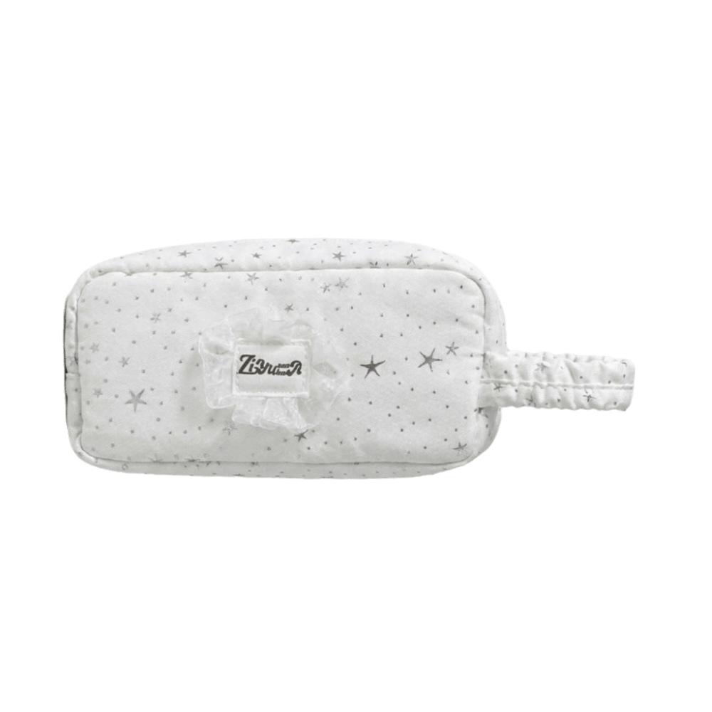 Lace Star Print Pencil Case Large Capacity Pen Bag Viewable Window Storage Pouch For Teen Girls