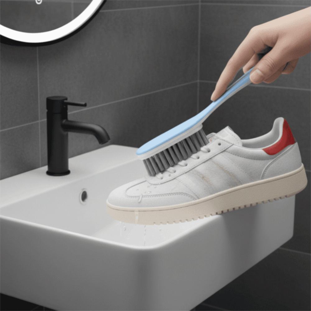Portable Laundry Stain Scrubber Soft Bristle Long Handle Cleaning Brush Set Dense Bristle Shoe Scrubbing Brush Bathroom