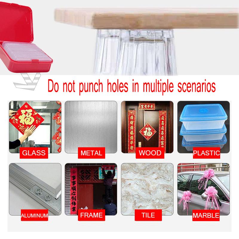 60PCS/BOX Reusable Double Sided Adhesive Multifunctional Non-marking Waterproof Tape