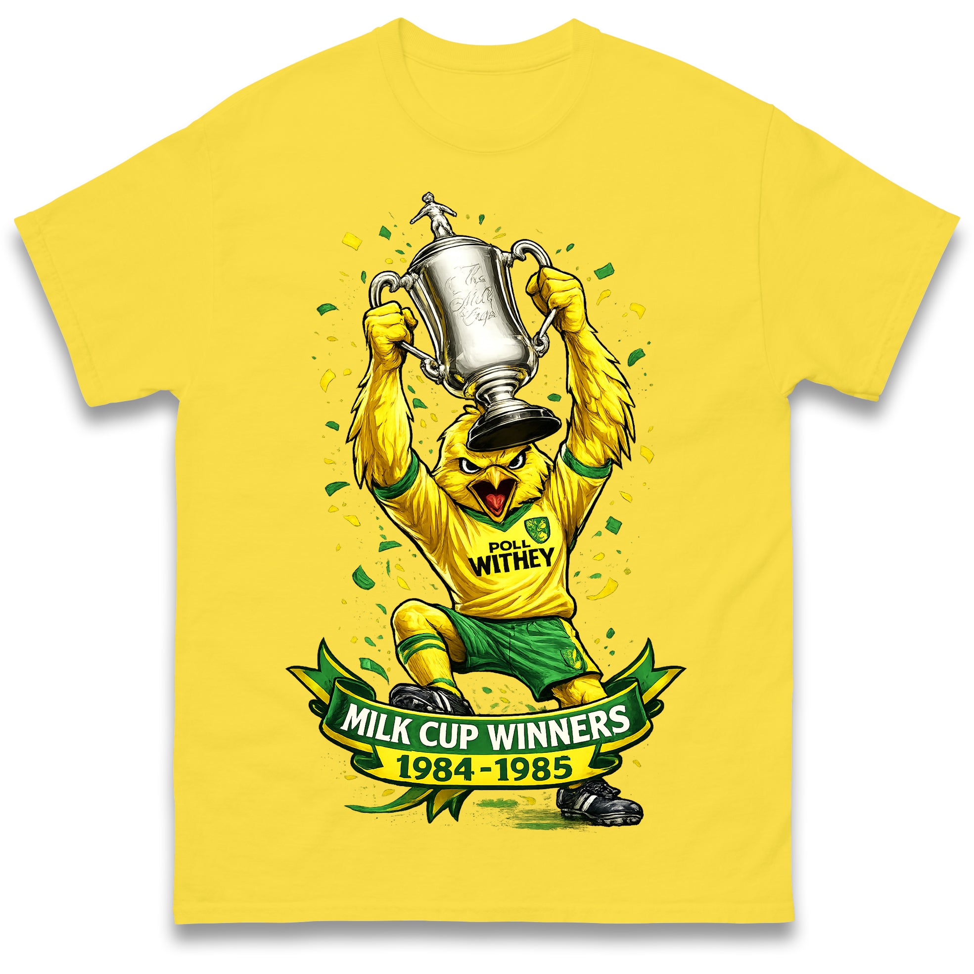 Retro Norwich Milk Cup Winners 1984-1985 T Shirt Tshirt Mens Womens Unisex Tops Tees 3XL