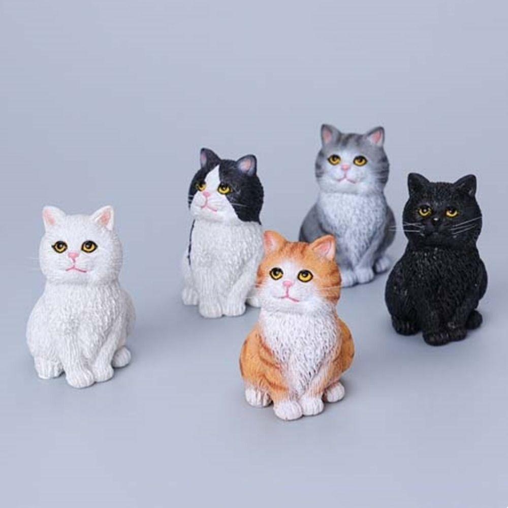 Simulation Cat Ornament Sitting Cat Decoration Creative Cat Pet Model Desktop