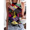 Fashionable geometric rainbow 3D printed vest