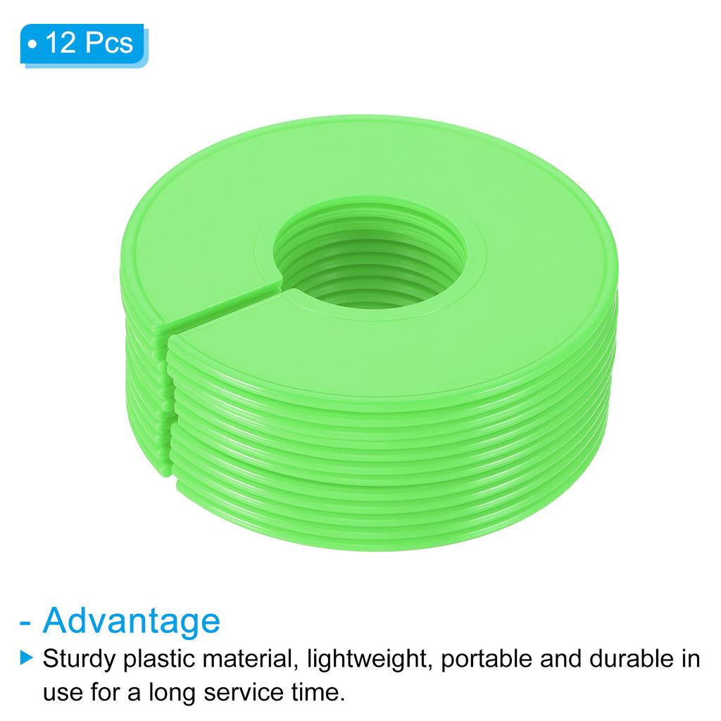 6/12PCS Multicolor Round Hangers Closet Dividers DIY Clothing Size Dividers for Clothes Stores Closet Home Blank Dividers