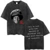 T-shirt Vintage Lavata Foto d'Infanzia di Michael Jackson Proteggi la Tua Tranquillità T-shirt Uomo Gotico Rock T-shirt Oversize