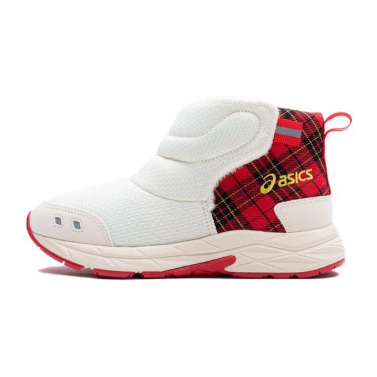 Asics Shock Absorbing Durable Mid-Top Casual Shoes Kids Casual Shoes White Red 1014A318-200