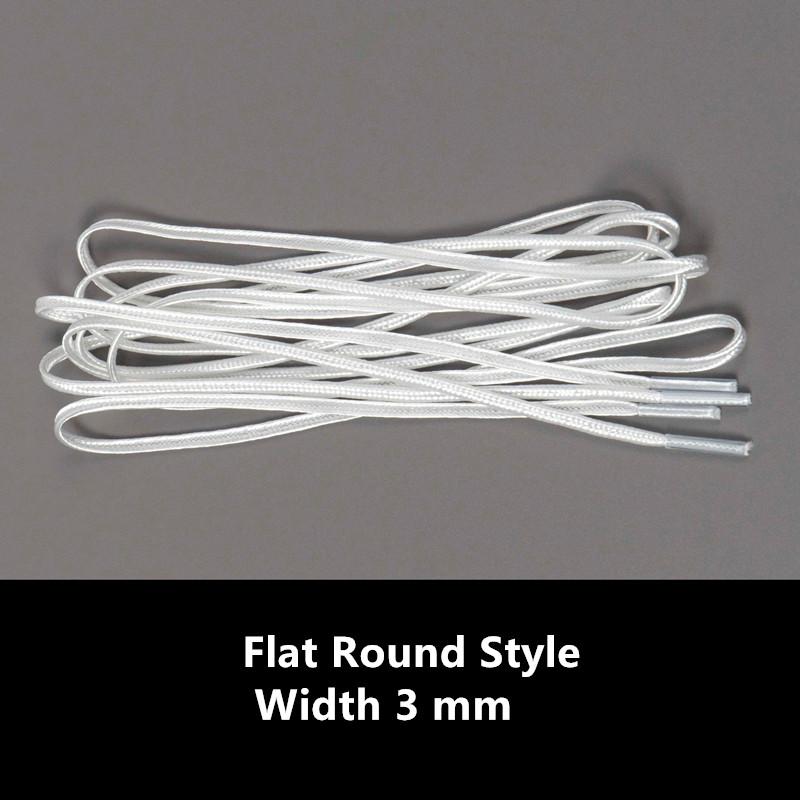 Eén Paar Zilveren Kant Schoenveters Dunne Ronde Veters Sneakers Sport DE Trainingsschoenen Wit Leer Vrije Tijd Casual DIY Schoenveters 120cm gray