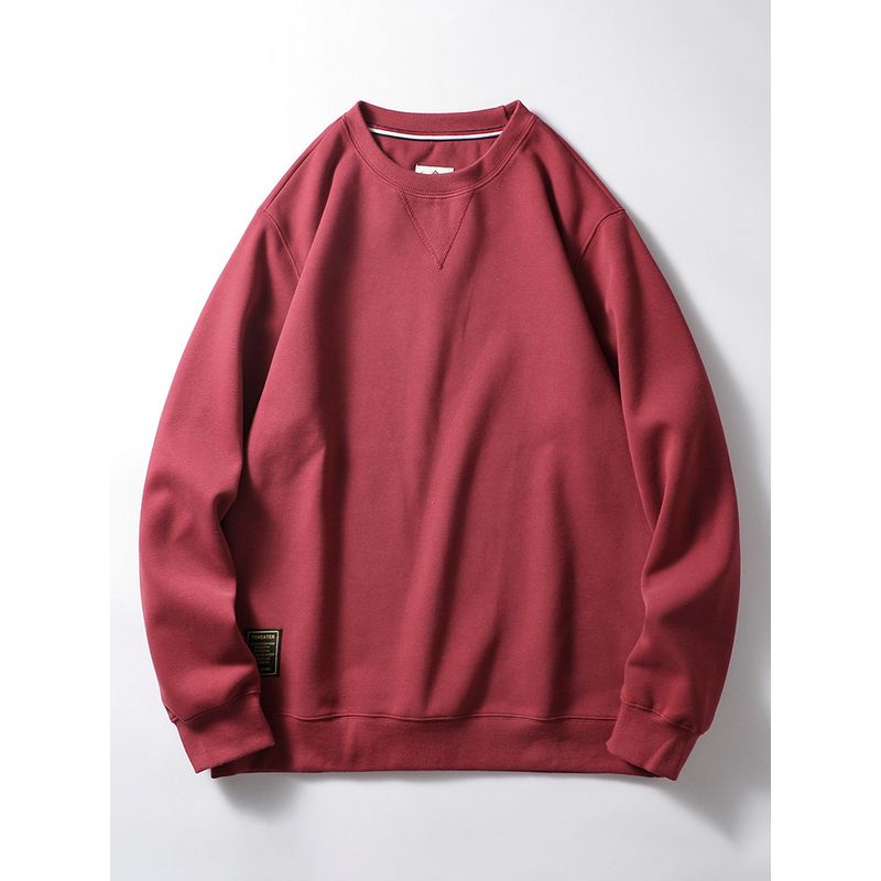 Trendy Spring and Autumn Retro Crew Neck Pullover Export Sweatshirt