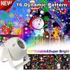 LED Christmas Projector Light with 16 Patterns, Auto Rotating Snowflake and Cartoon Effect Lamp USB Powered for Outdoor Garden Home Holiday Decoration