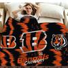 Cincinnati Bengals Print Flannel Blanket High Quality Warm Comfortable Cover for All Seasons Perfect for Gifts Home Decor