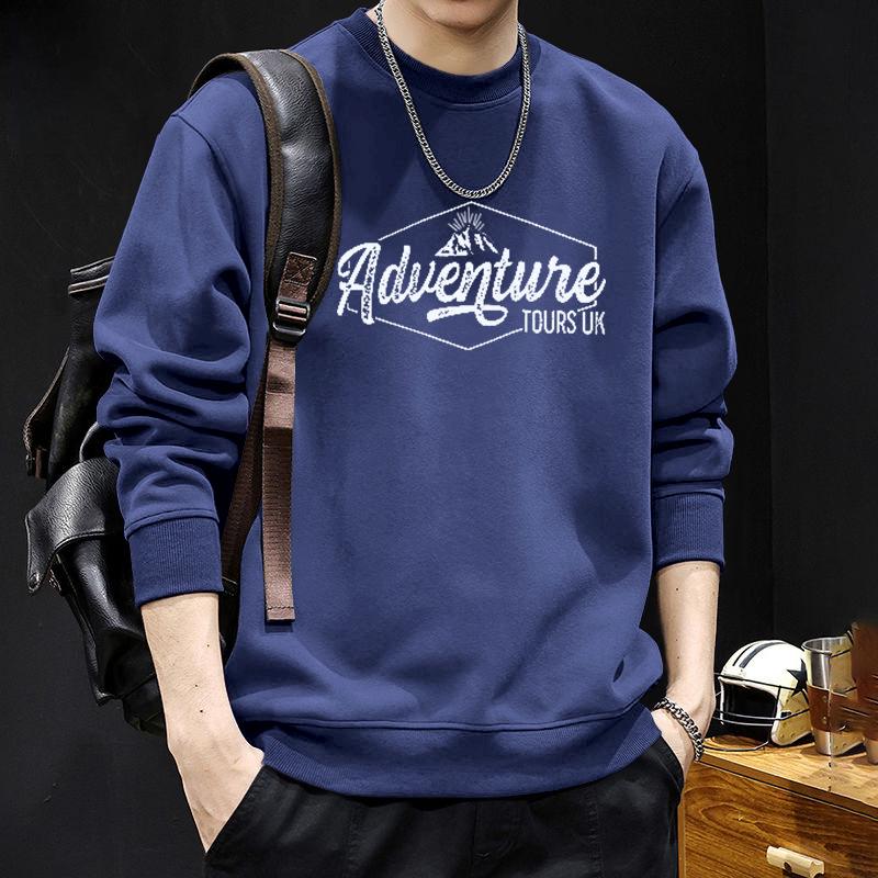 Men's Japanese-Style Letter Print Long Sleeve Hoodie - Spring/Autumn Fashion