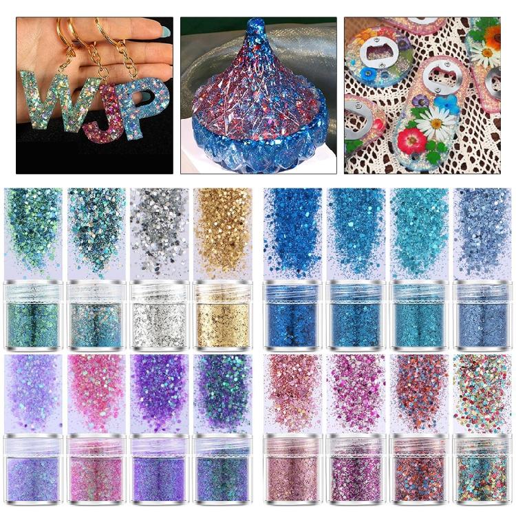 16 ColorsDIY Crafts Epoxy Resin Mold Filler Nail Art Decorations Crystal Sequins