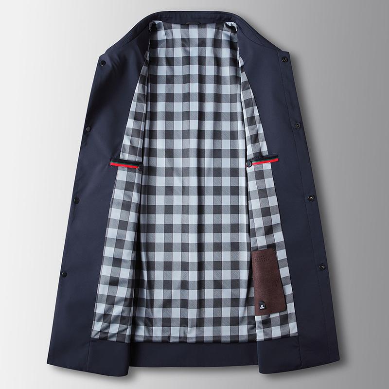 Spring and Autumn Lapel Middle-aged and Young People Light Luxury Business Trench Coat Thin Casual Jacket