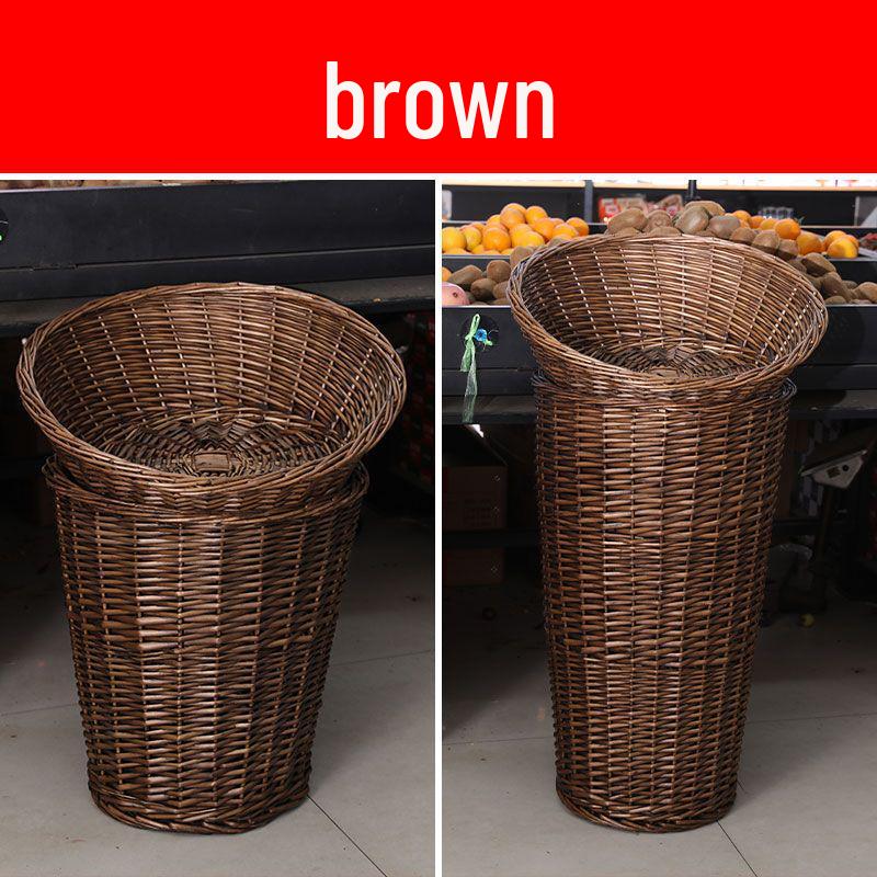Wicker Basket Display for Fruits & Vegetables - Perfect for Supermarkets