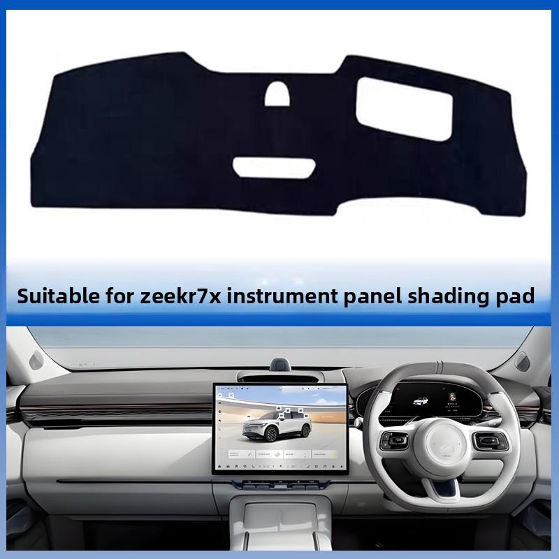 Fit For Zeekr 7X New Version Right Hand Drive Dashboard Sunshade Pad Heat Insulation Anti Sun Leather Mat Car Interior Parts