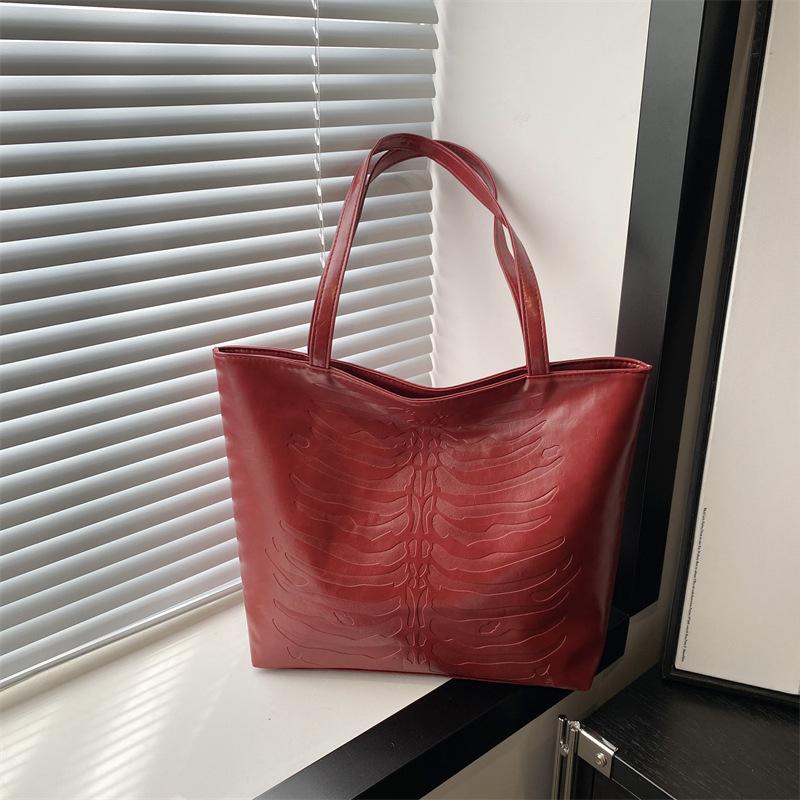 Tas met grote capaciteit voor dames Nieuwe zachte leren okseltas Schoudertas Retro dames pendeltas gray