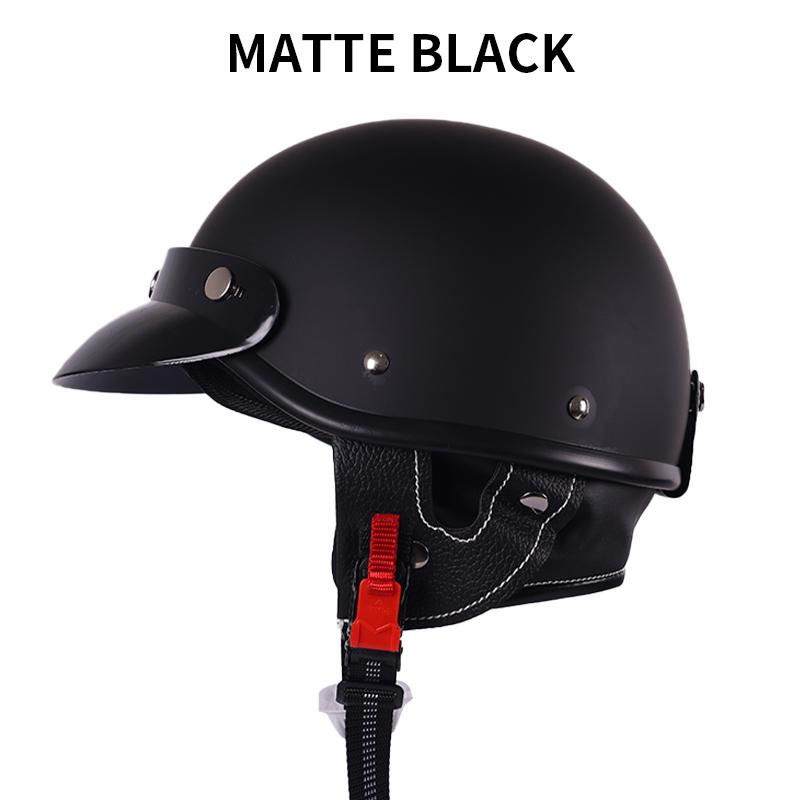 Unisex 4/3 Half Motorcycle Helmet Electric Bike Safety Hat Men Women Universal Headwear Protective Gear for Scooter Riders