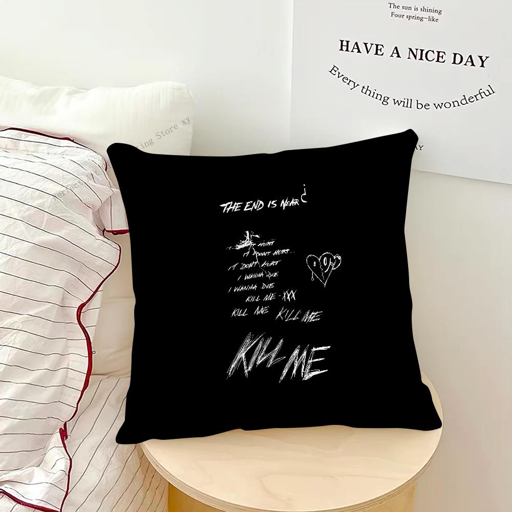 Singer XXXTentacion Rap Hip Hop Music Pillow Case Fashion Square Pillowcase Bedroom Sofa Room Ins Decoration Leisure Cushion