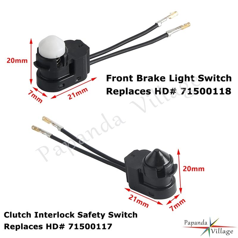 Clutch Interlock Safety Switch For Harley Softail Heritag Dyna Street Bob Low Rider Sportster Front Brake Light Switchs