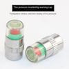 Azwamkue 4pcs Car Tire Pressure Indicator Tire Pressure Gauge Indicator Alert Monitor Valve Cap Sensor External Valve Detection