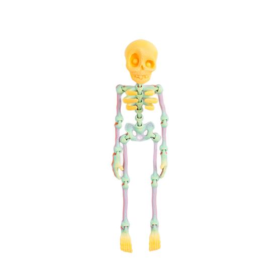 Gothic Skeleton Refrigerator Stickers Posable Skeleton Man 3D Printed Fridge Magnet Decals Halloween Decor Educational Tool
