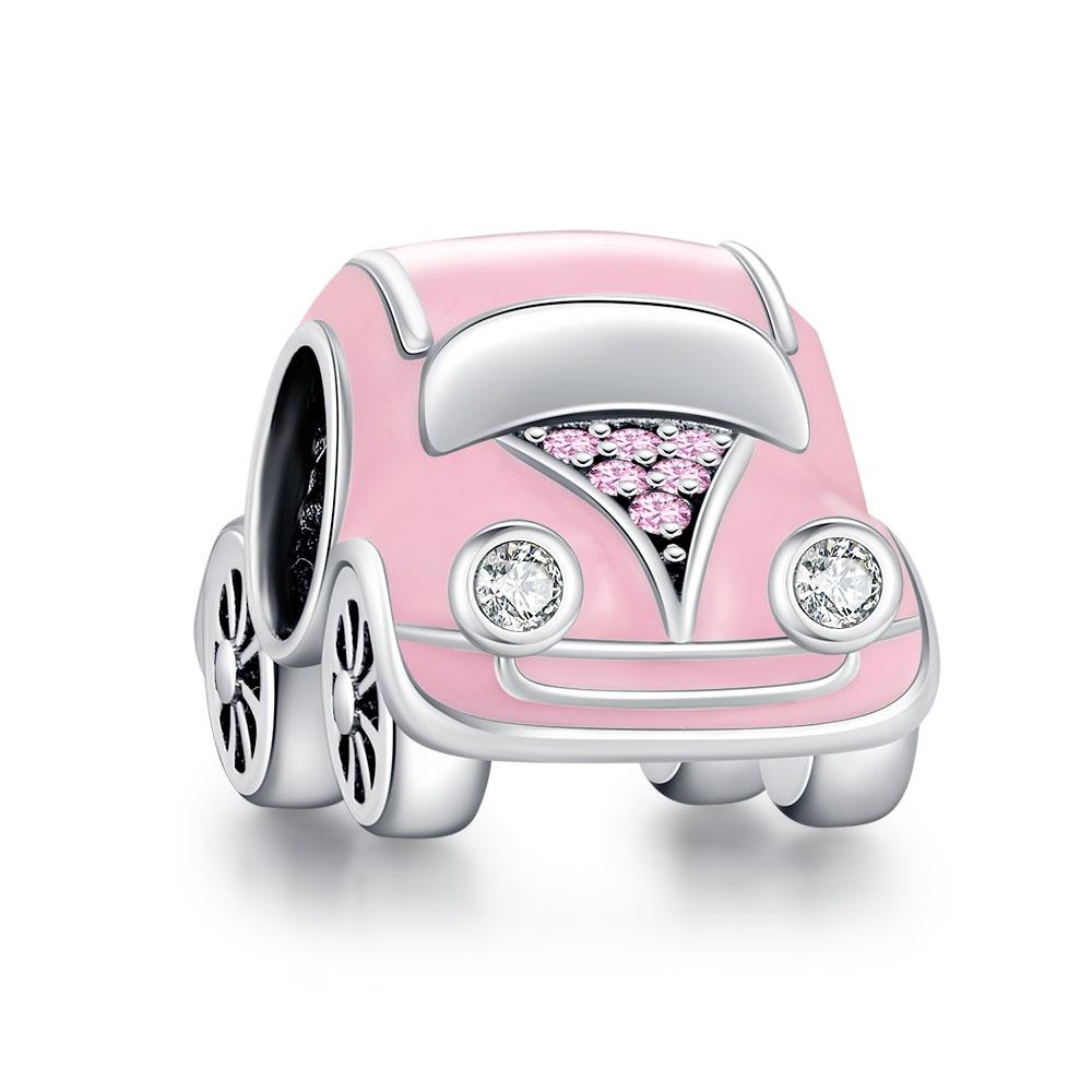 

Copper Charms Zircon Pink Love Heart Pendants Beads Fit Originalbracelet Bangle Diy Jewelry For Women Gift