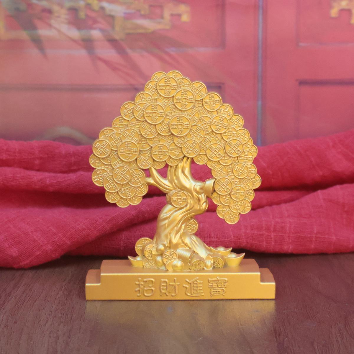 

Rotating Feng Shui Ornament Wealth Money Tree Company Store Opening Gift Home Decor Craft Decoration