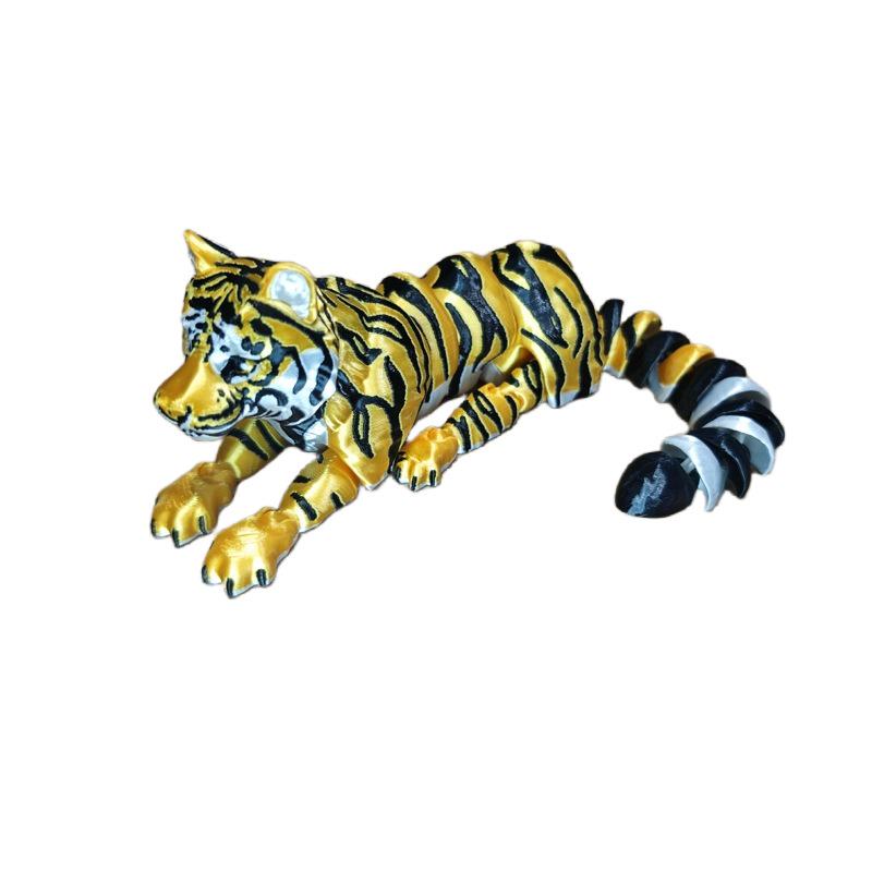 

3D-печатная подвижная кукла-тигр, ornament - Детская подарочная игрушка, модель Small (14cm)