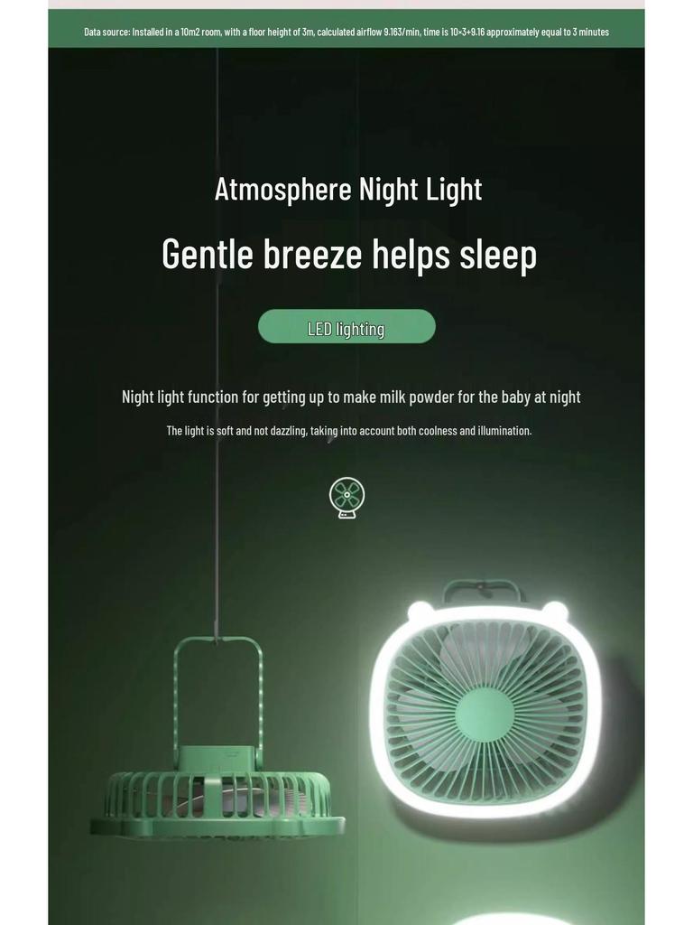 Dual-Use Mini Portable USB Fan for Home & Dorm - Desktop & Hanging