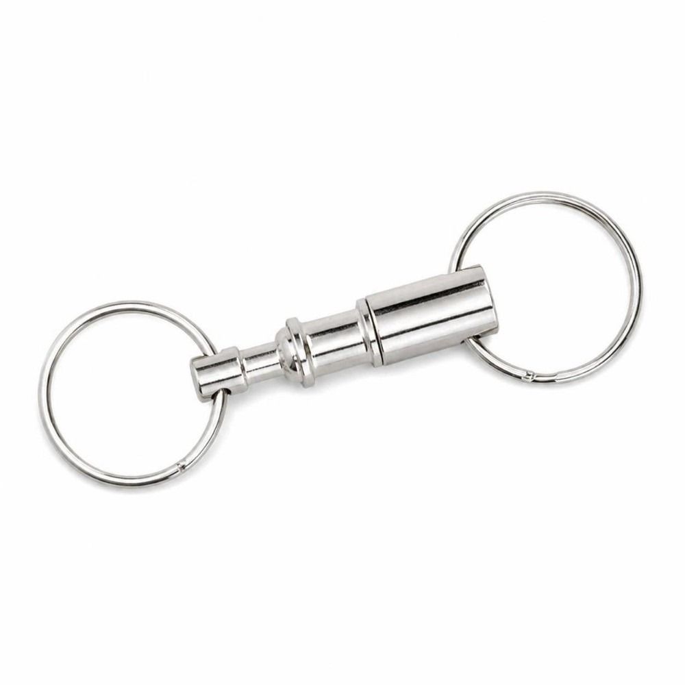 10 Pack Zinc Alloy Detachable Key Ring Silver Pull-Apart Key Chain Holder  Bags