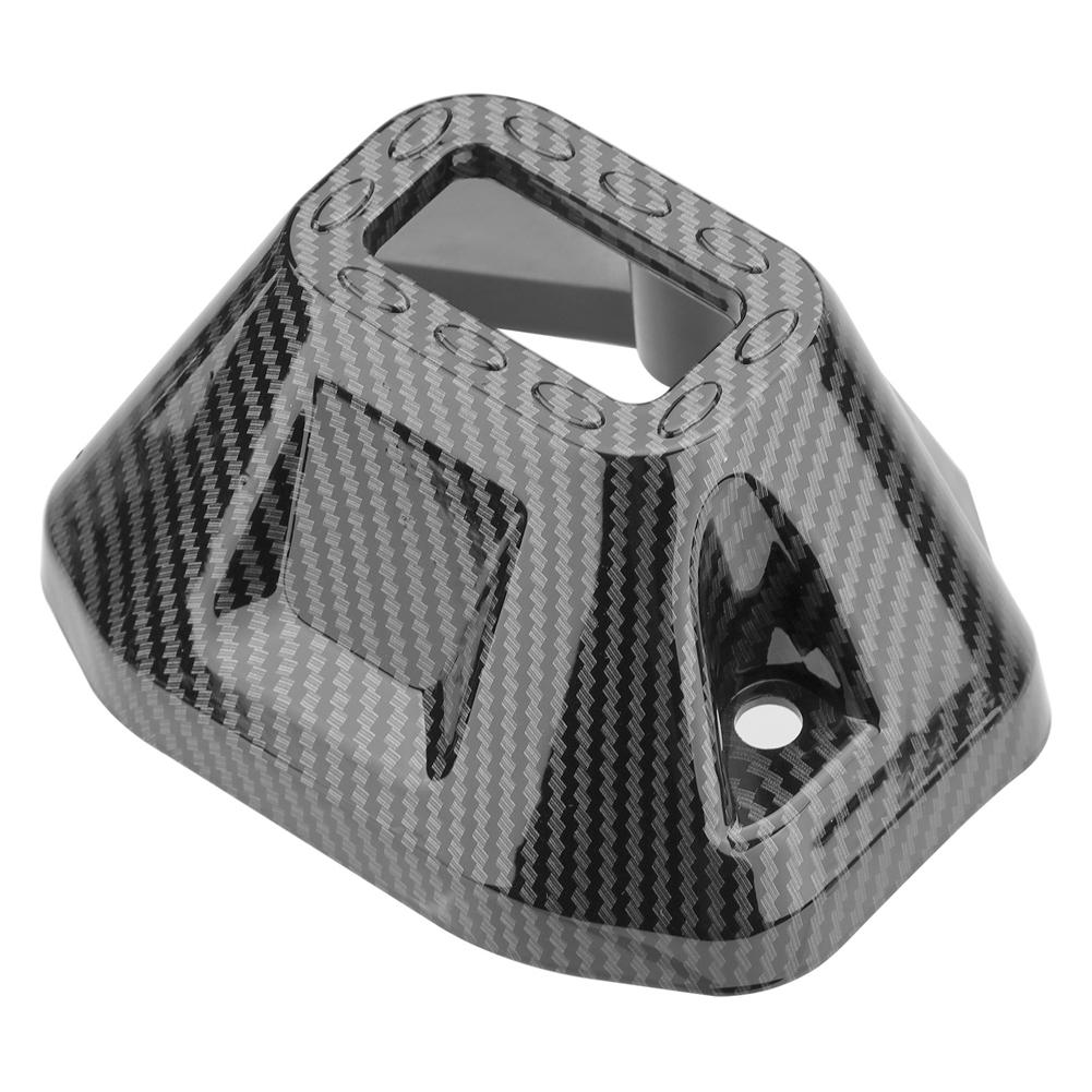 Cubierta de la punta del silenciador de la motocicleta, adorno de punta de escape de fibra de carbono negro brillante, accesorios para Honda Click 125 150