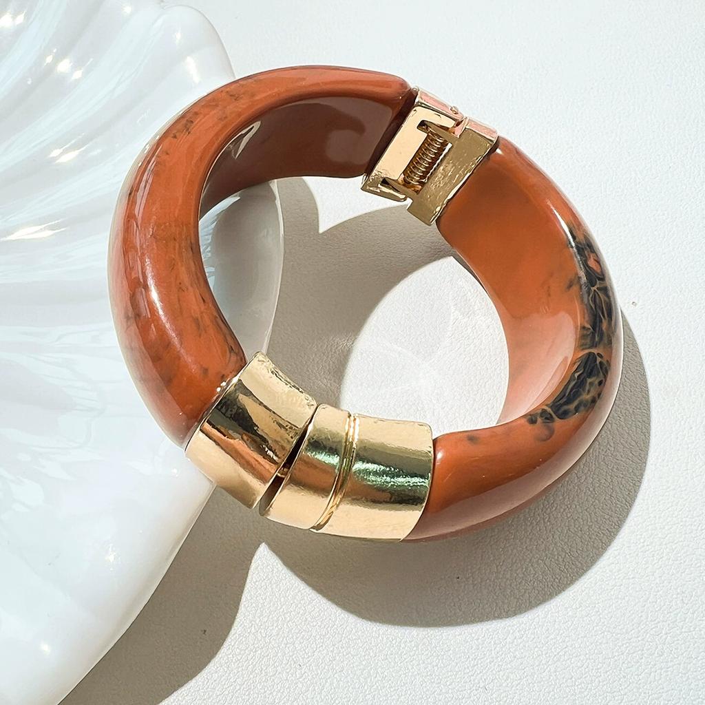 Fashionable French Retro Punk Wide-Edge Alloy Open Bracelet Simple Trendy Individual Ladies' Wristband Gift For Friends