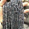1String, Black Natural Freshwater Pearls, Handmade Nugget Pearl Beads for Jewelry Making DIY Crafts (Beads 6-7mm, 7-8mm, Length 36cm)