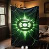 1pc Green LanternOutdoor Flannel Blanket Soft Plush Decor for Picnics, camping,Bedroom, Playroom, or Lunch Breakn1140A