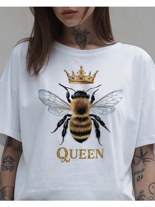 T-shirt with a bee/insect print – Summer style 4XL